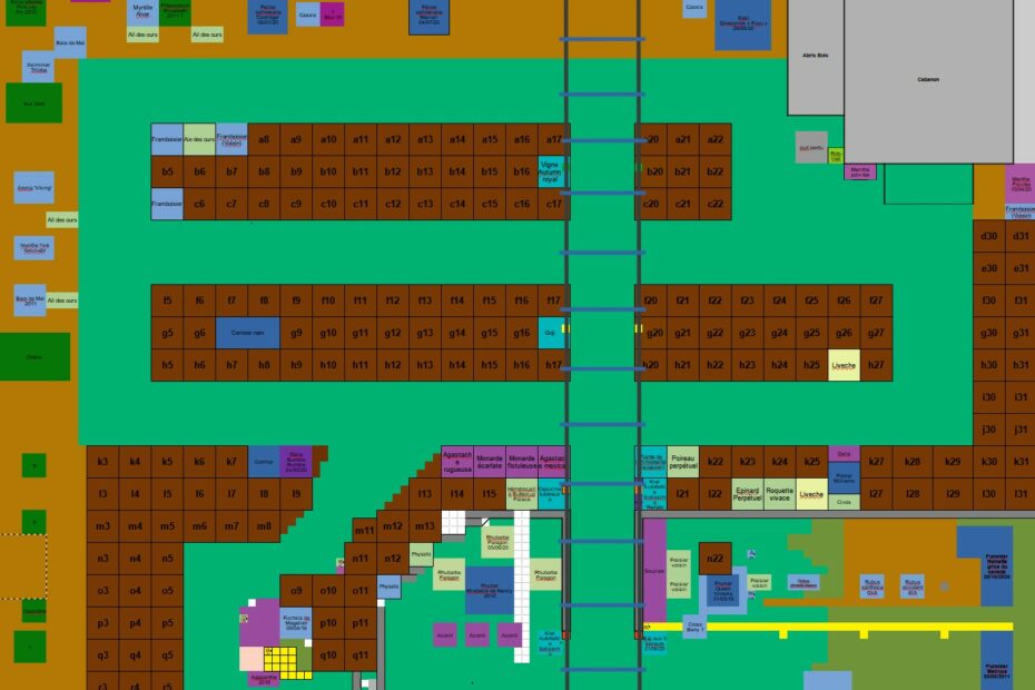 Plan de la partie Potager