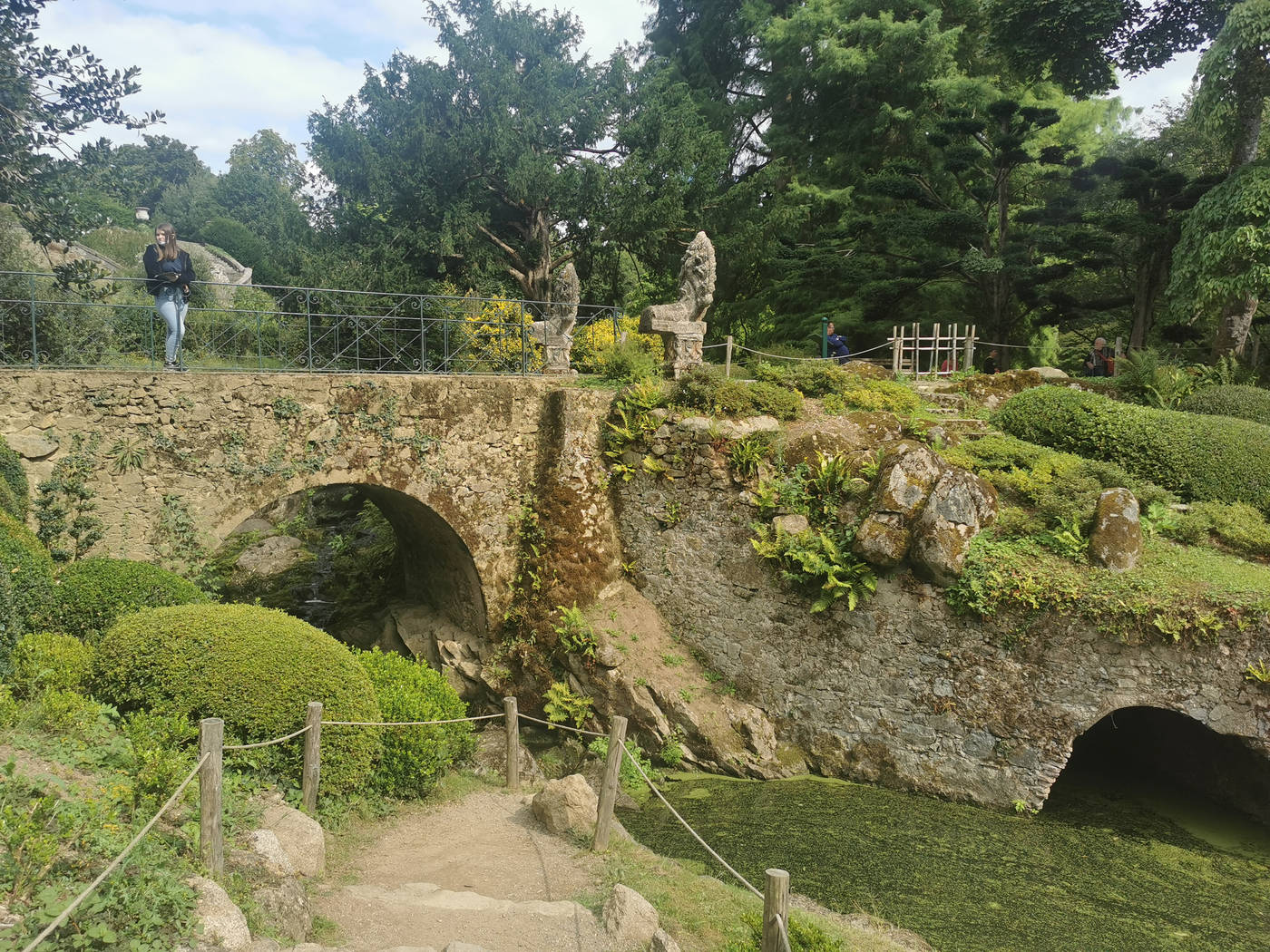 Pont avant l'étang, où Christian se repose