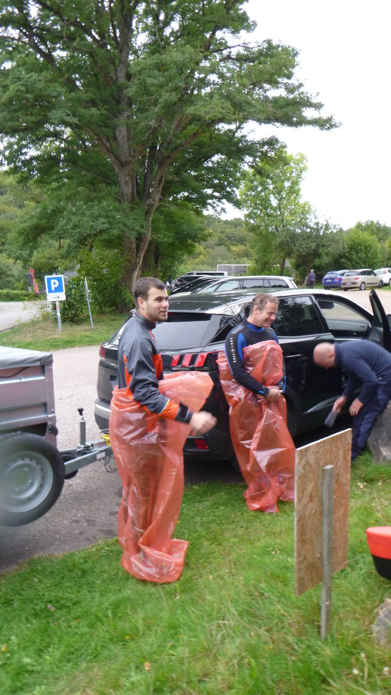 En sac, prêt pour la navette sans mouiller la voiture