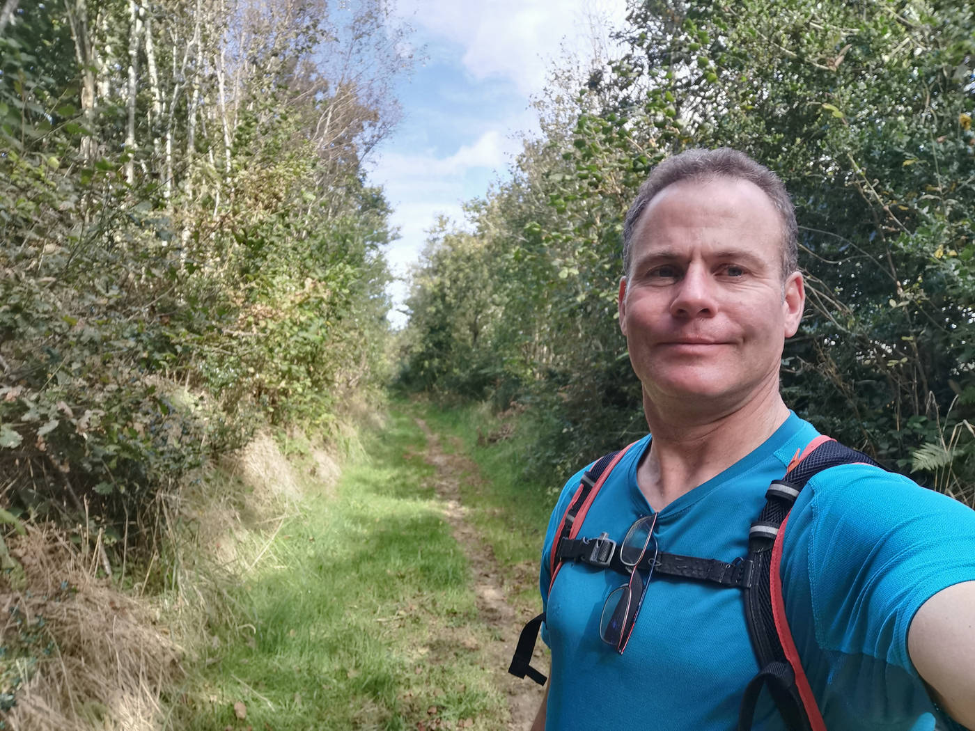 Bertrand sur un sentier