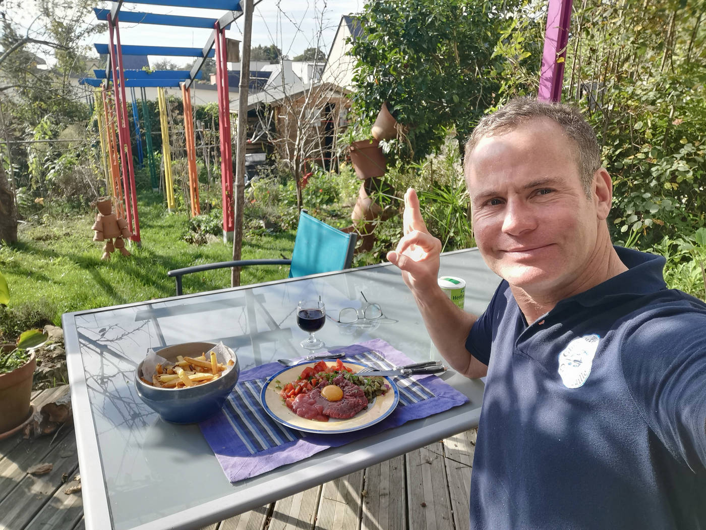 Dernier repas en terrasse, Steak Tartare et frite maison