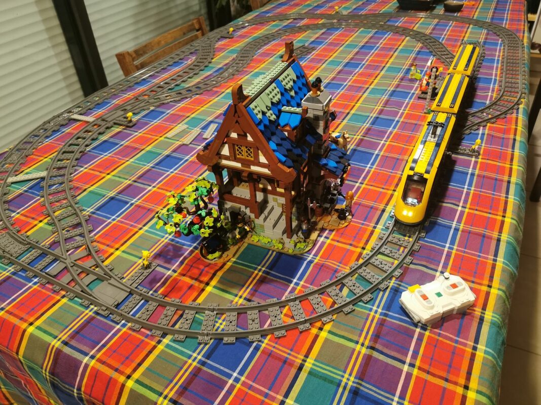 Début de jeu avec 1 train et 1 maison