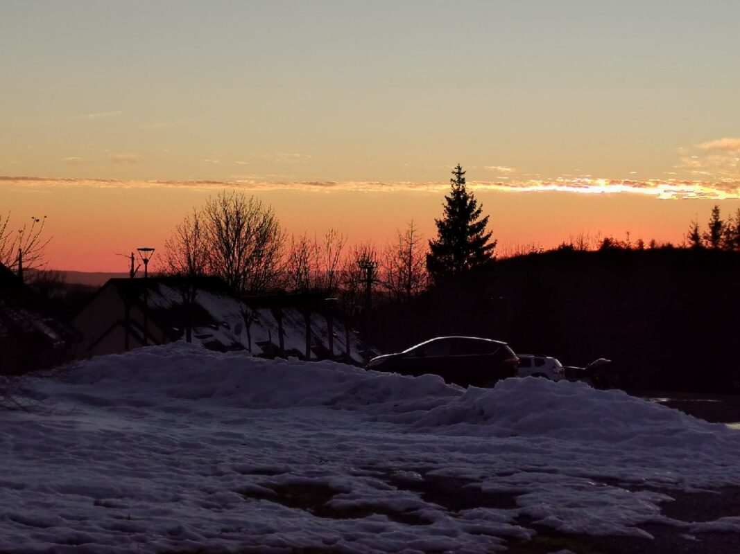 Couché de soleil sur Picherande