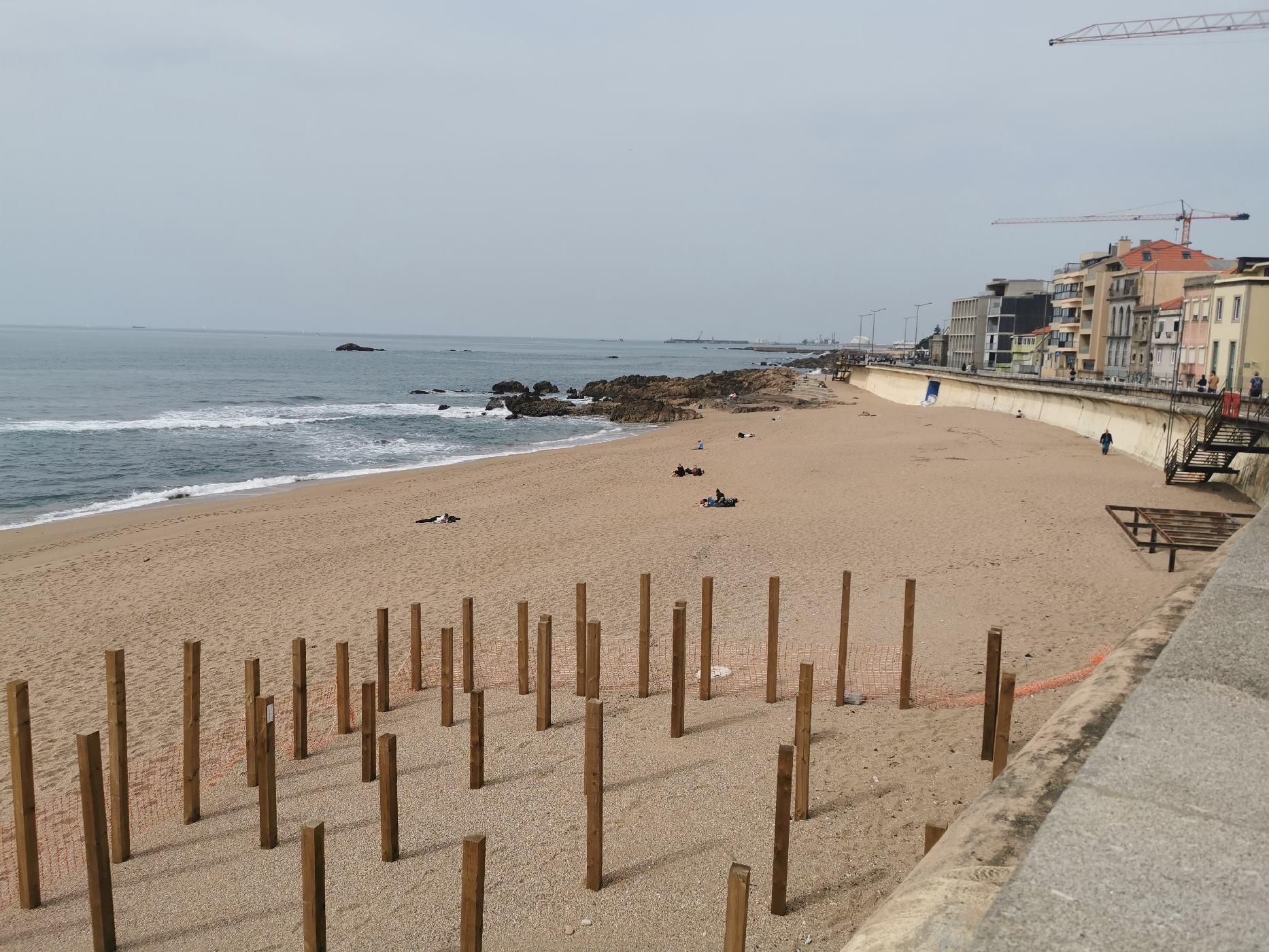 Plage à Foz, à l'embouchure du Douro