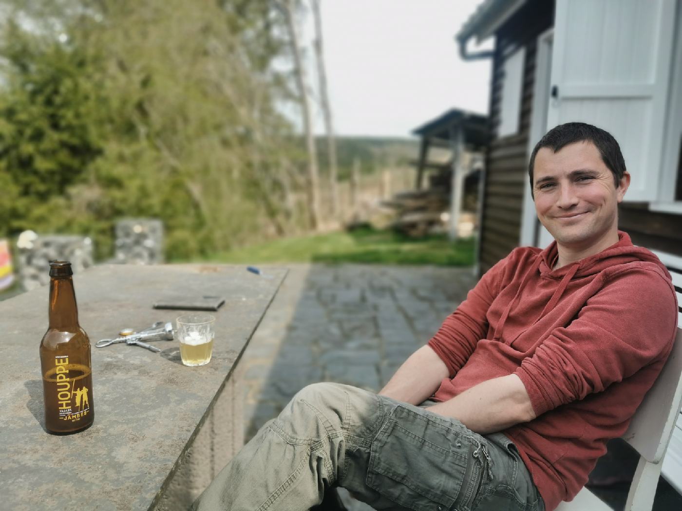 Petite bière en arrivant au chalet de Strainchamps