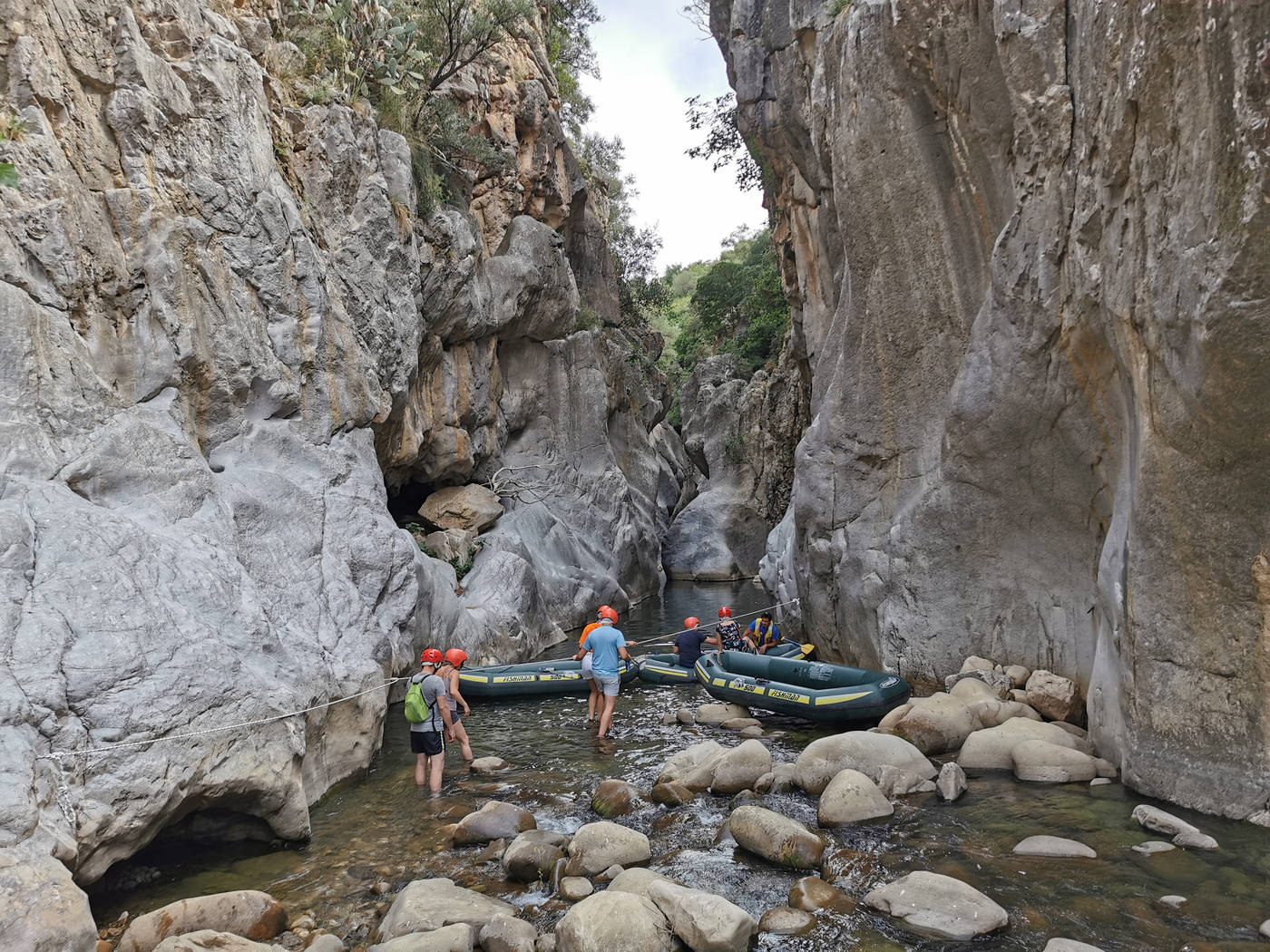 Voici les canoés