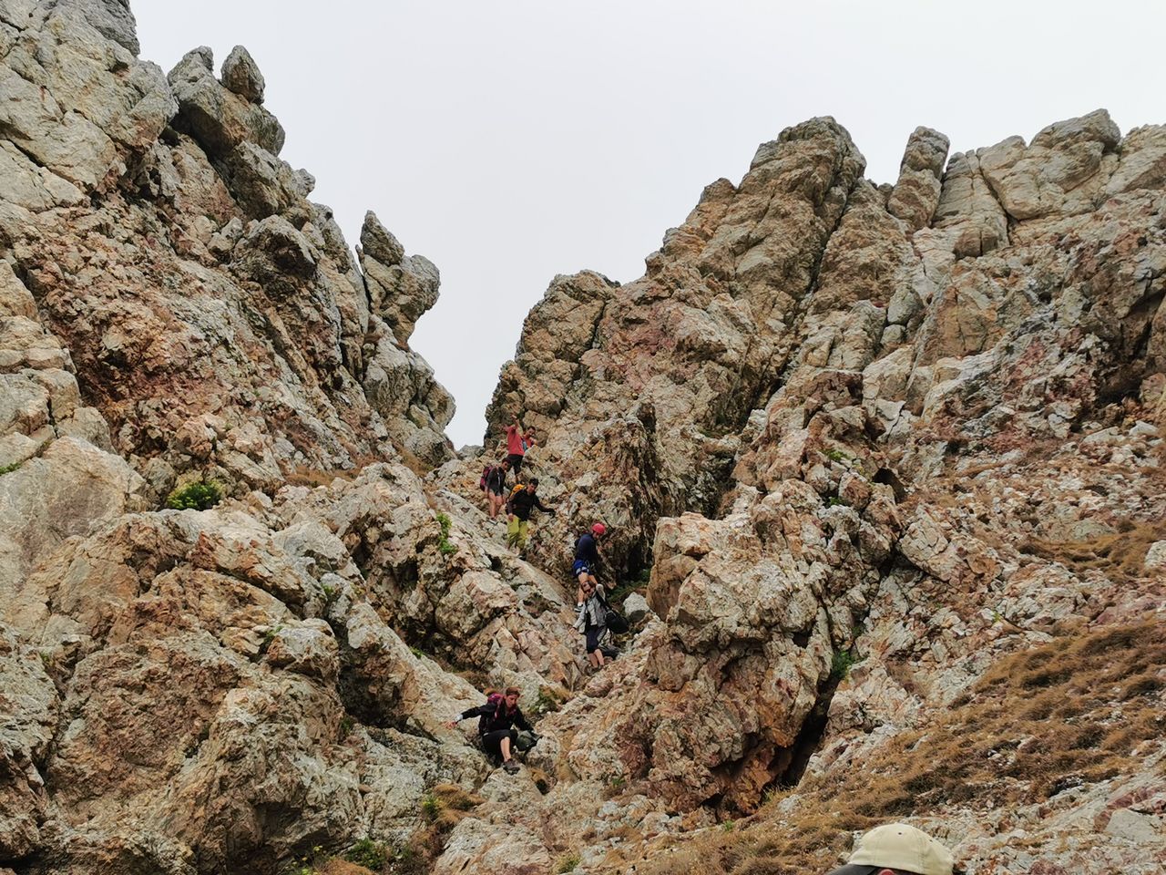 Descente vers les dalles de Paul et de verre