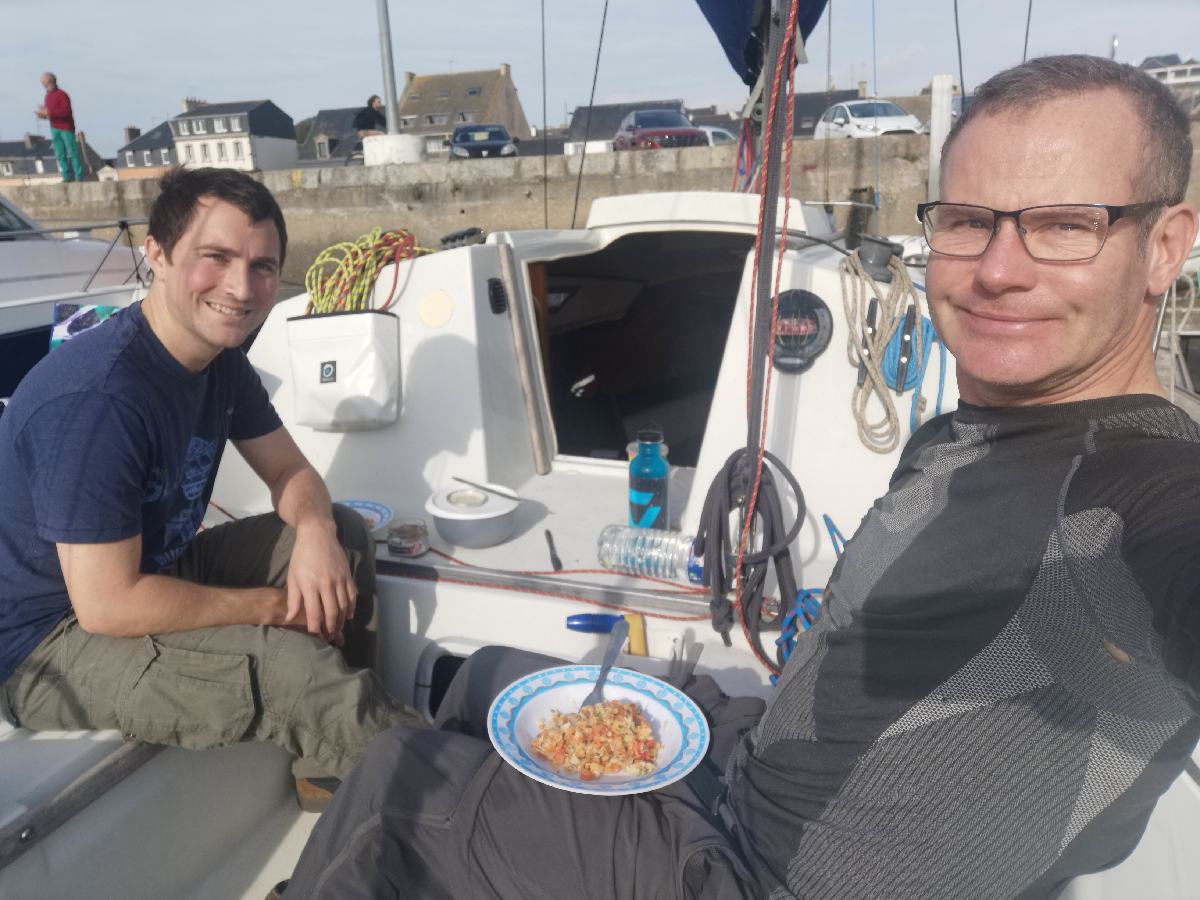 Repas à Concarneau juste avant le départ