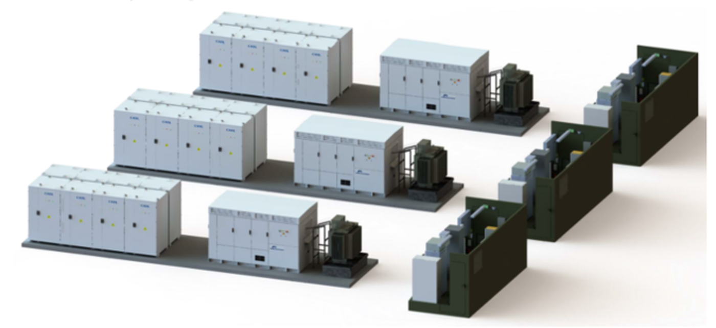 Modélisation 3D d'un container stockant les batteries - Stockage et gestion de l’énergie