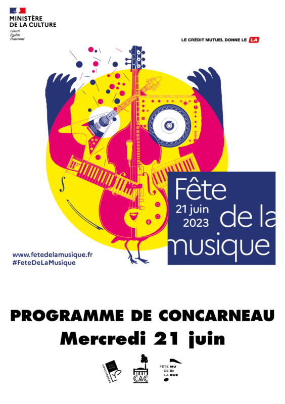 Affiche fête de la musique 2023 Concarneau