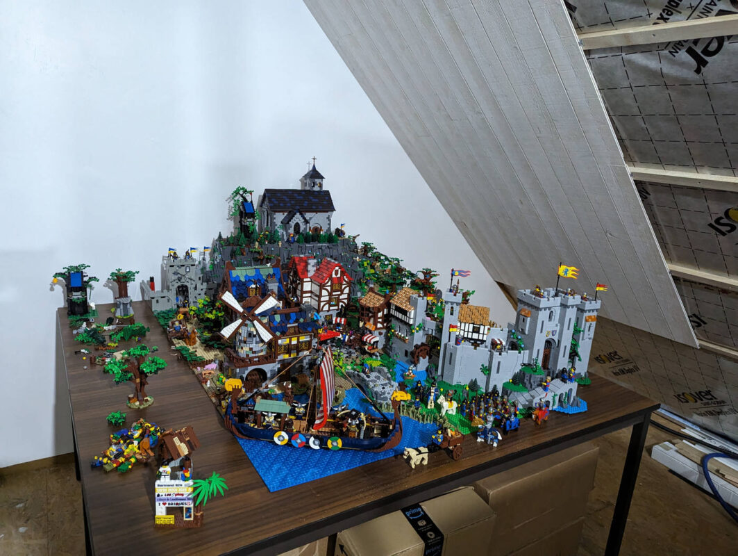 Installation de la cité médiéval Lego