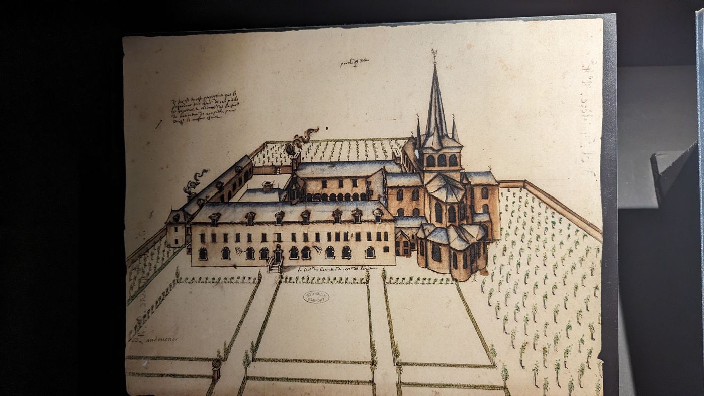 Dessin de l'abbaye