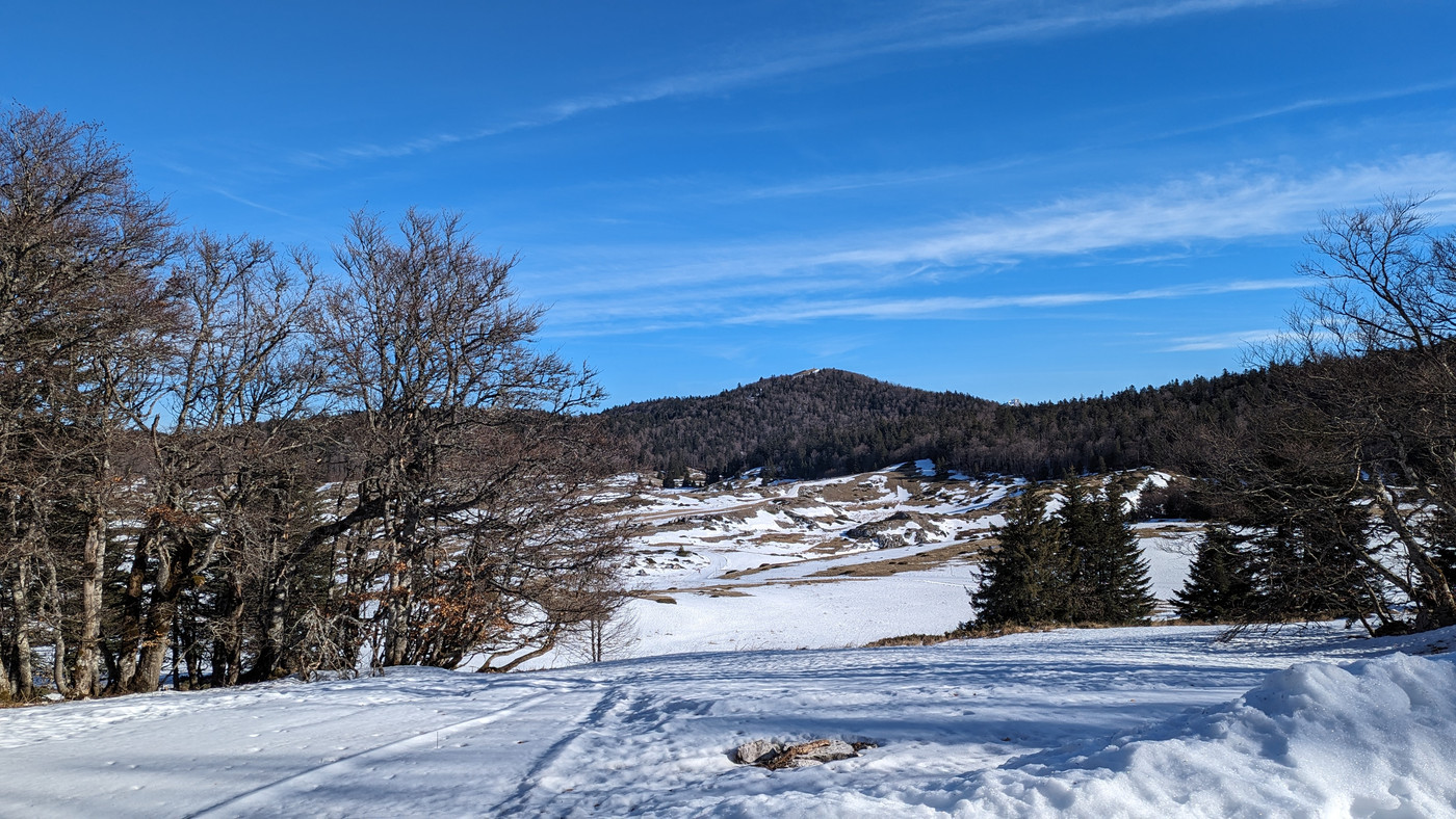 Neige et ciel bleu