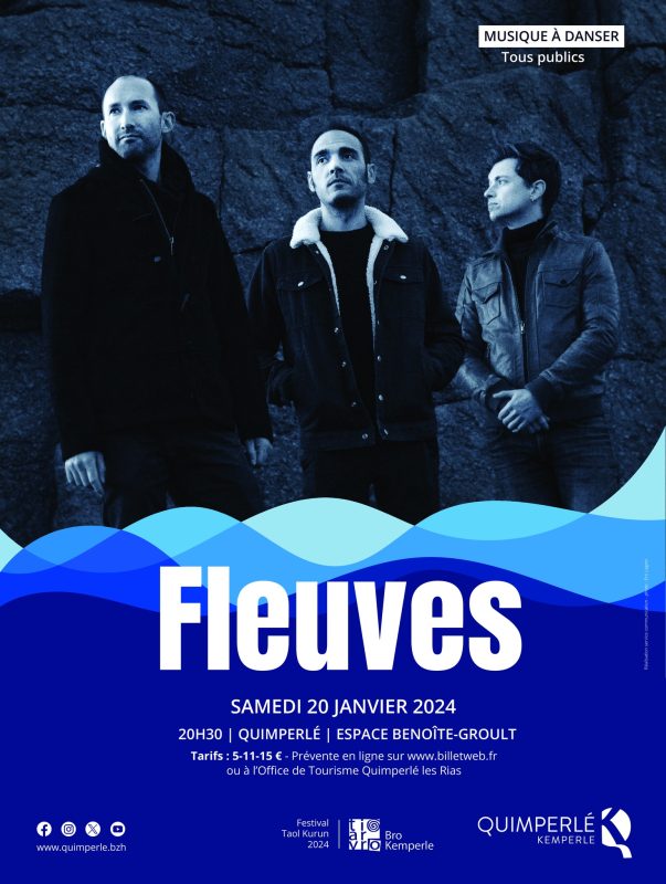 Affiche Concert Fleuves à Quimperlé