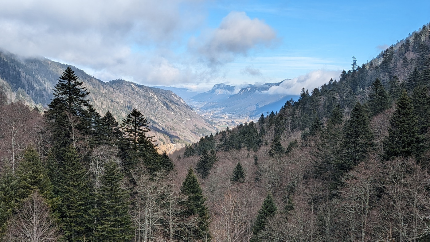 La vallée de St-Agnan-en-Vercors vue du Col du Rousset