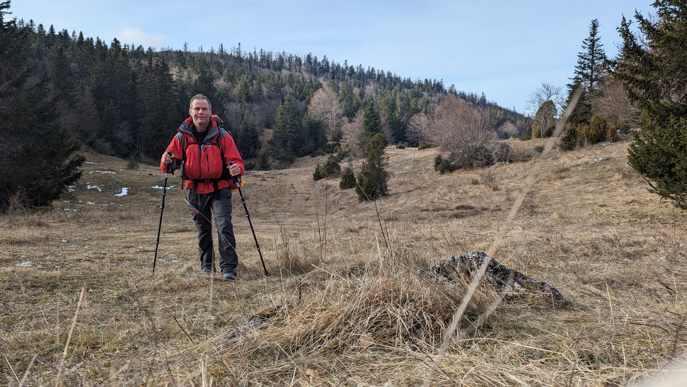 Bertrand dans la forêt de la Trompe