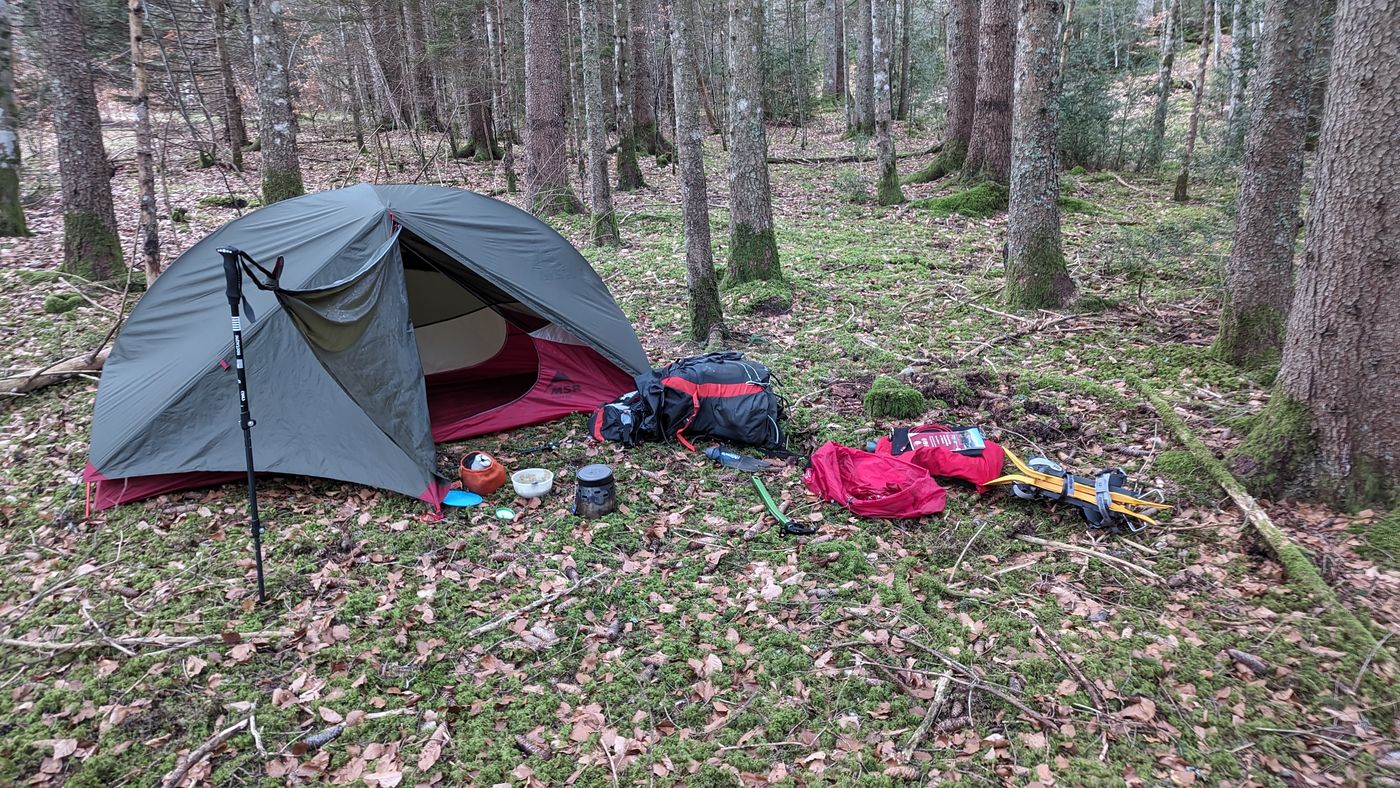 La tente dans le bois