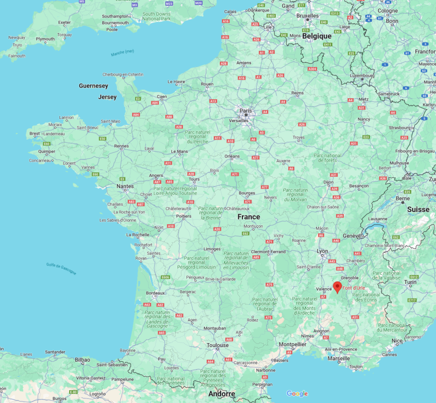 Carte Fond d'Urle France