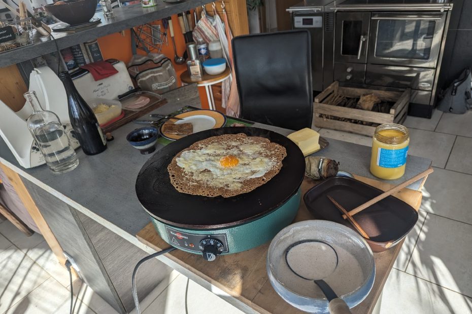 Repas crêpes de blé noir