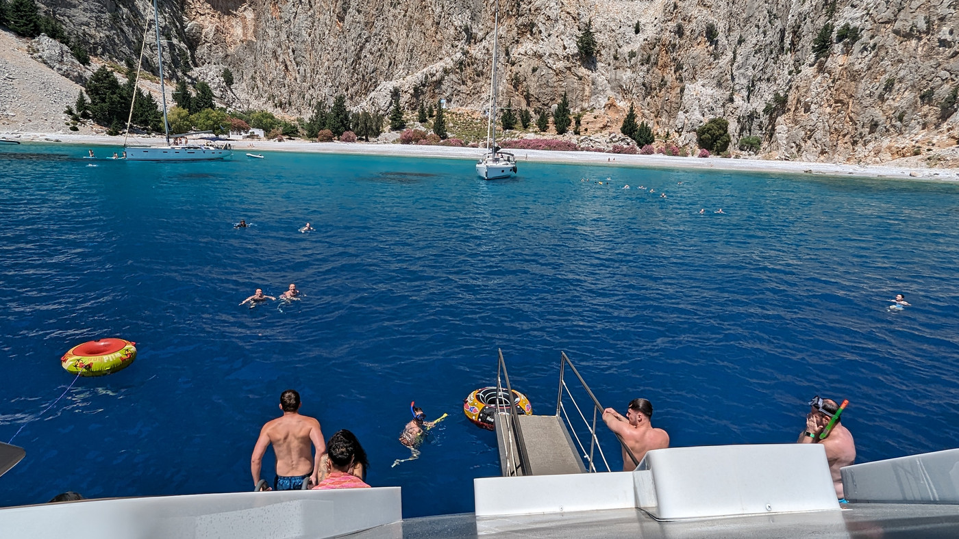 Baignade du bateau