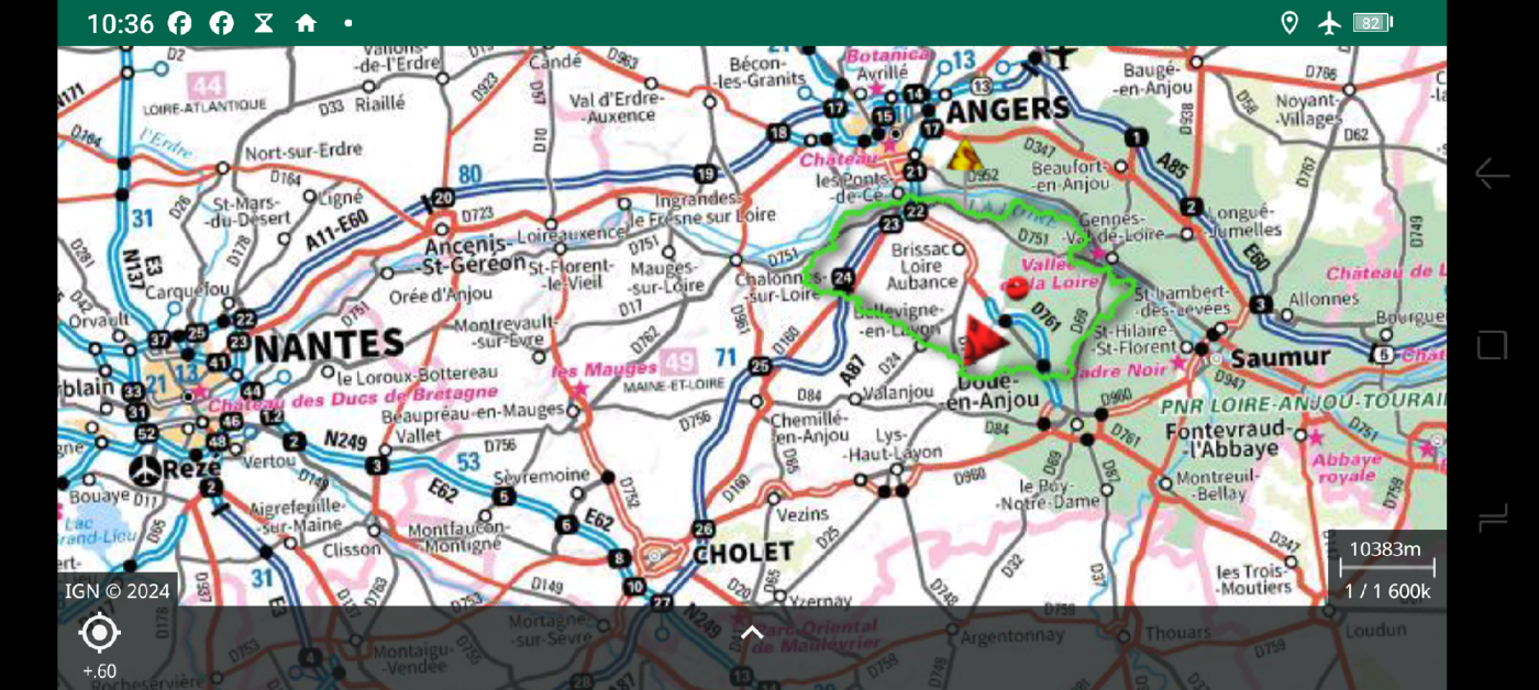 La boucle de 125km au sud d'Angers