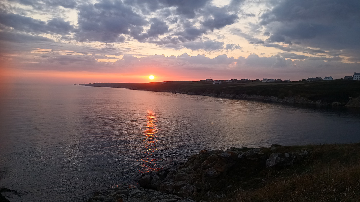 Coucher de soleil vu du restaurant