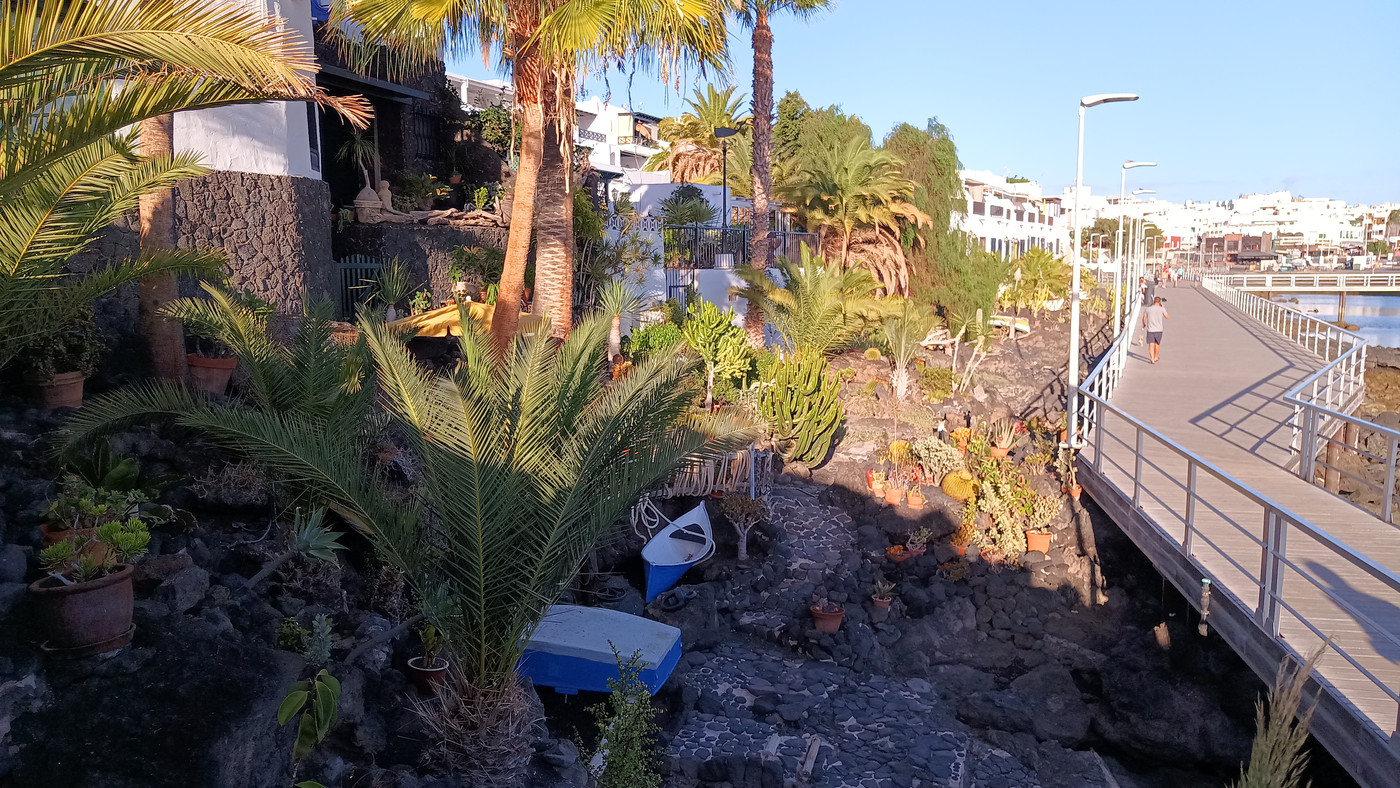 Les jardins au bord du ponton du port