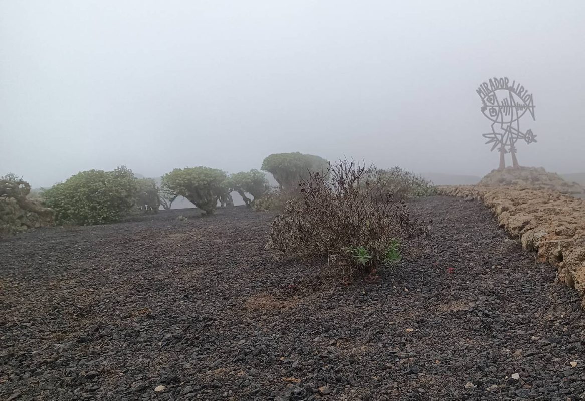 En haut du mirador : on est complétement dans le nuage, visibilité 25m !