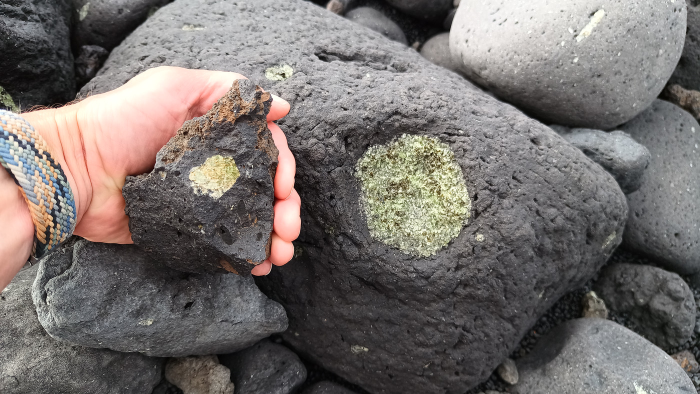 Olivine, que l'on ne trouve qu'à Lanzarotte