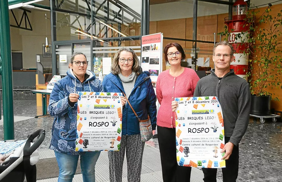 Marie-Alice Gilles, Pascale Bonnet et Sandra Le Bars, la trésorière, aux côtés de Bertrand Prodault, préparent un événement encore jamais organisé à Rosporden.