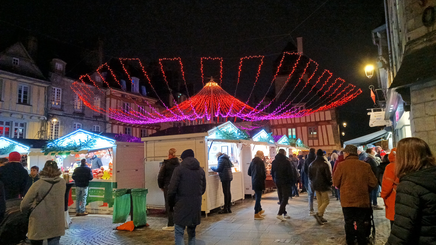 Les chalets du marché de Noël