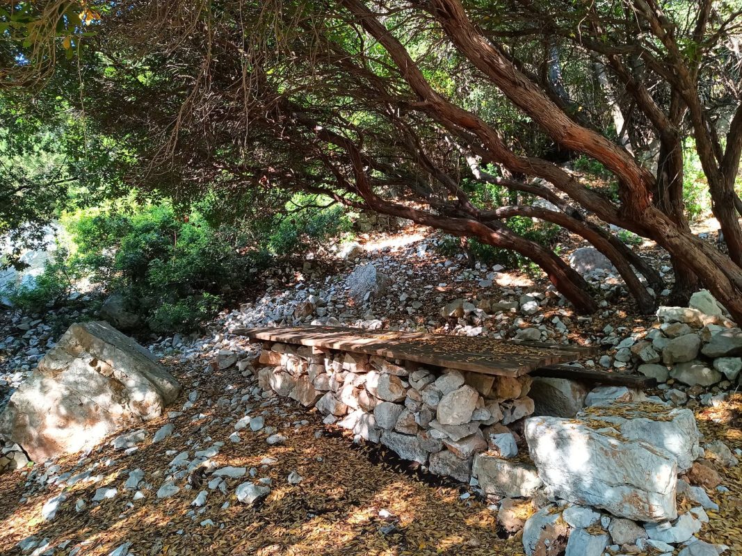 J'aurais presque pu dormir là, mais la table est moins confortable que le sable de ce matin