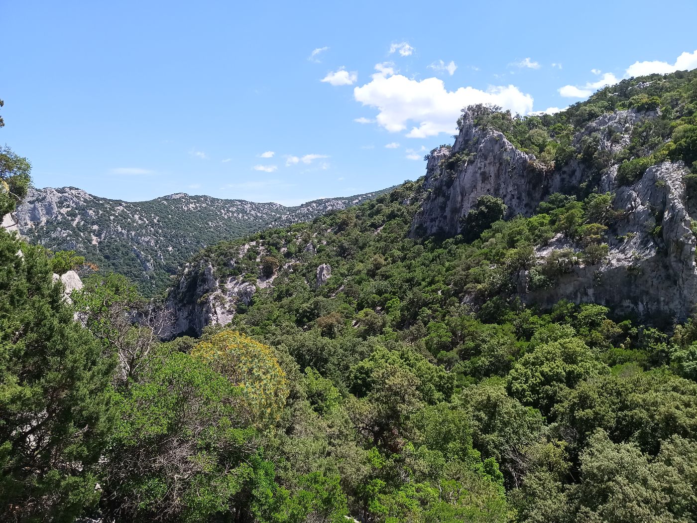 Jolie vue sur la vallées étroite