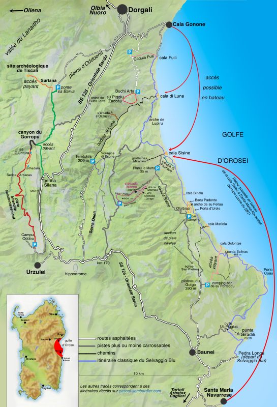 Carte des environs