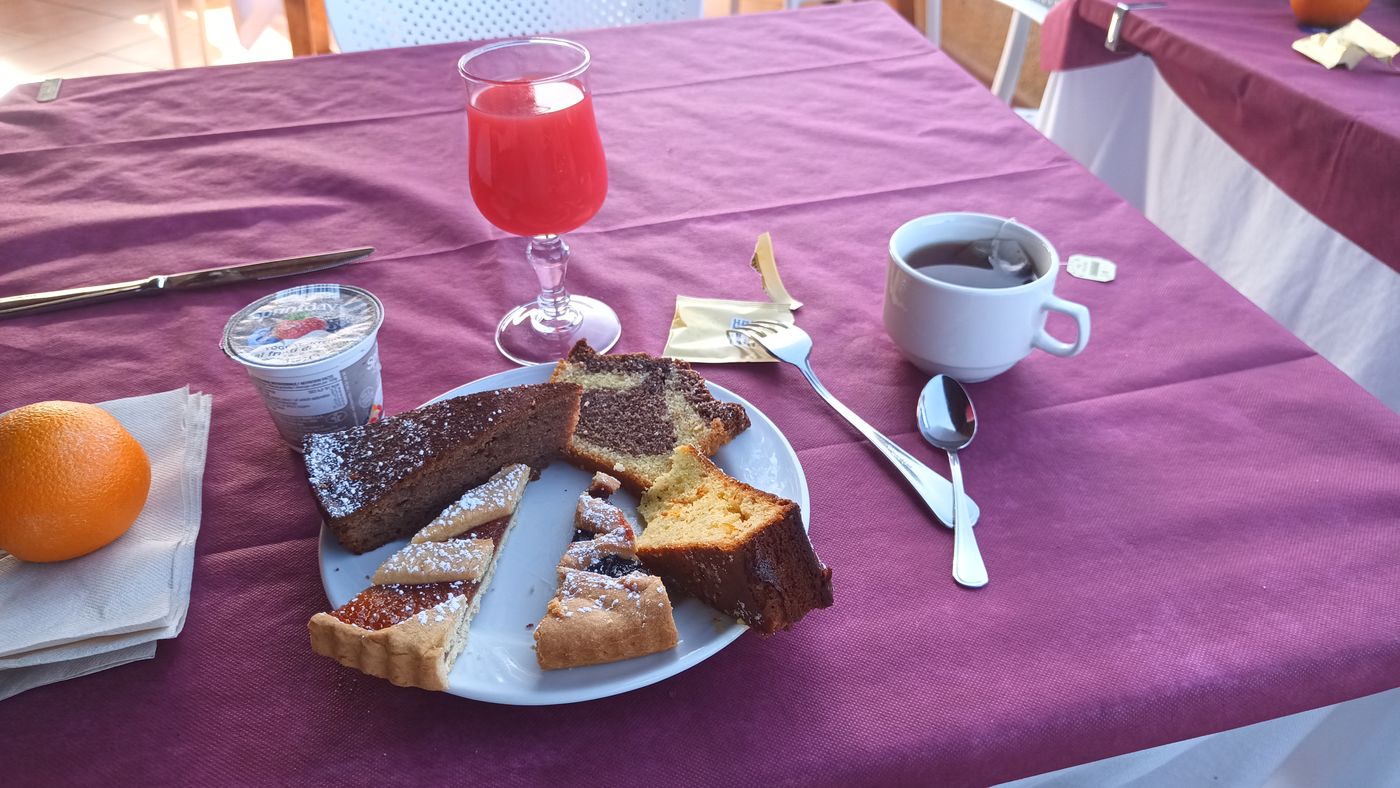 Le petit déjeuné, ca change de ceux en randonnée !