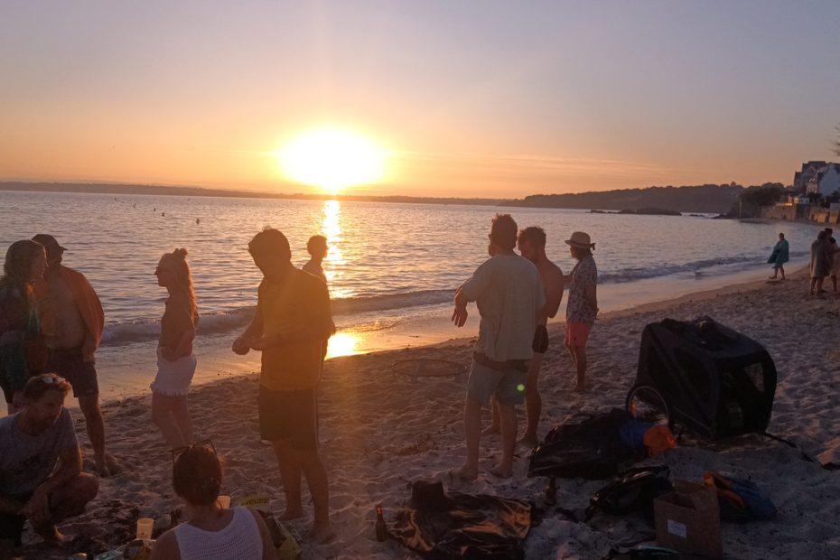 Soirée plage fin d'escalade