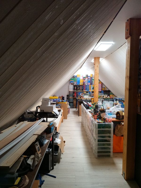 Vu de l'arrivée de l'escalier