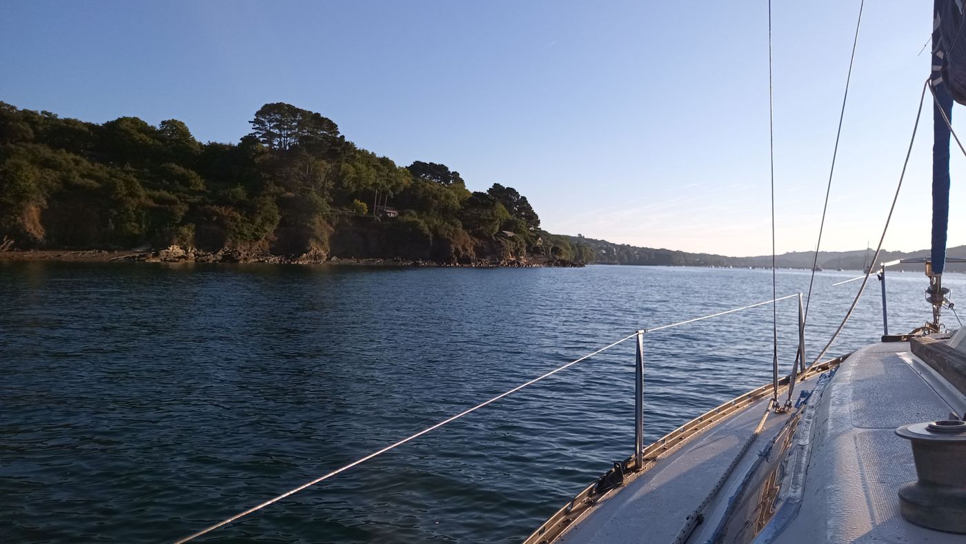 Le mouillage devant les cabanes de L'Auberlac'h