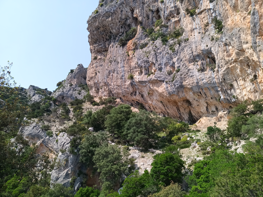 On se sent tout petit sous ces falaises, et pourtant j'ai déjà monté 600m