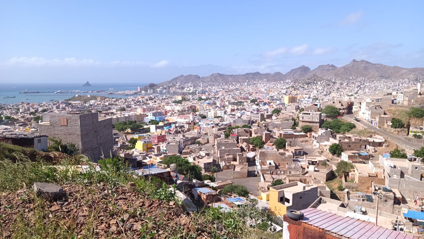Mindelo vue d'un point haut de la ville