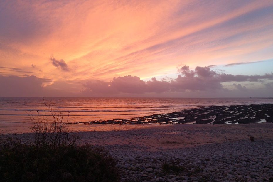 Coucher de soleil lors de la balade au jardin des pères