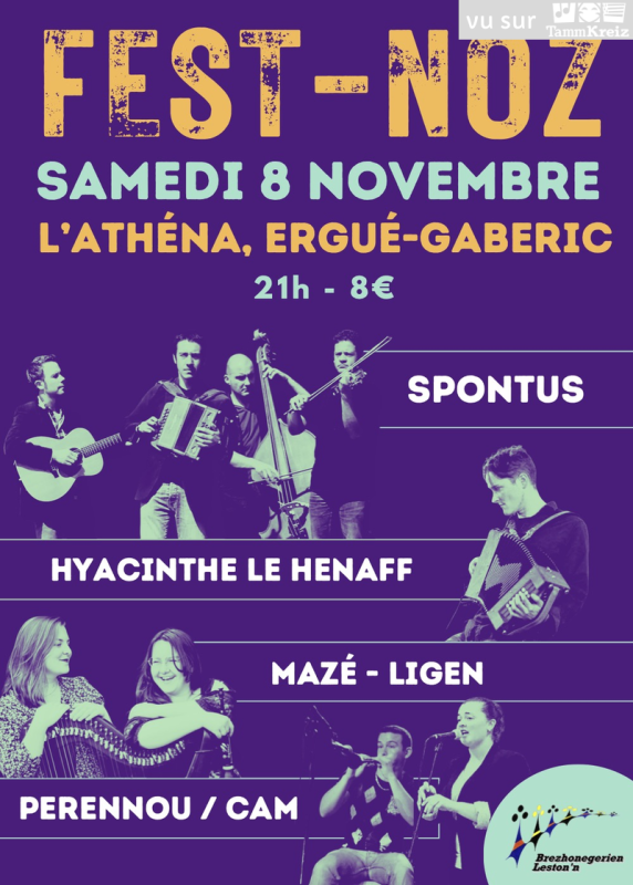 Affiche Fest-Noz à l'Athéna