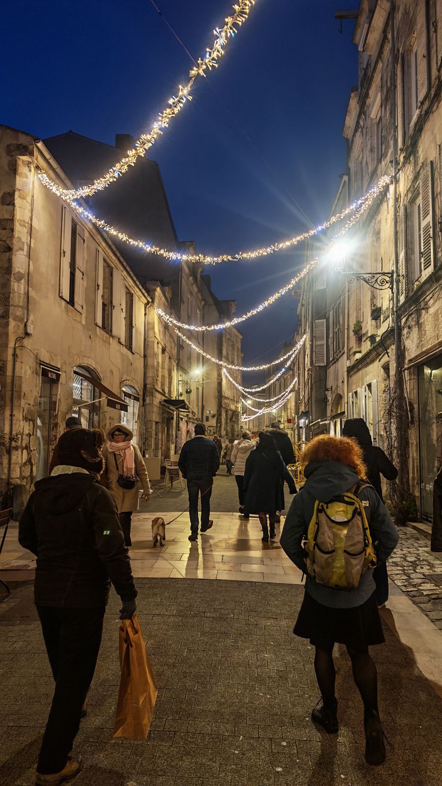 Retour par les rues illuminées