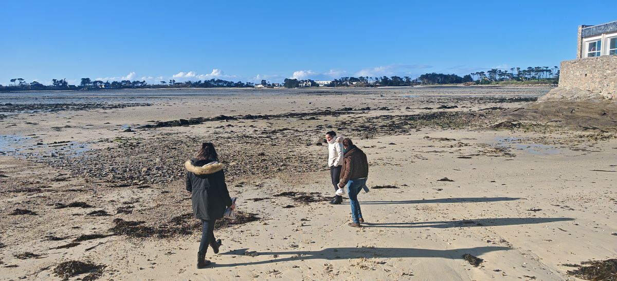 Arrivé à la plage de Roscoff