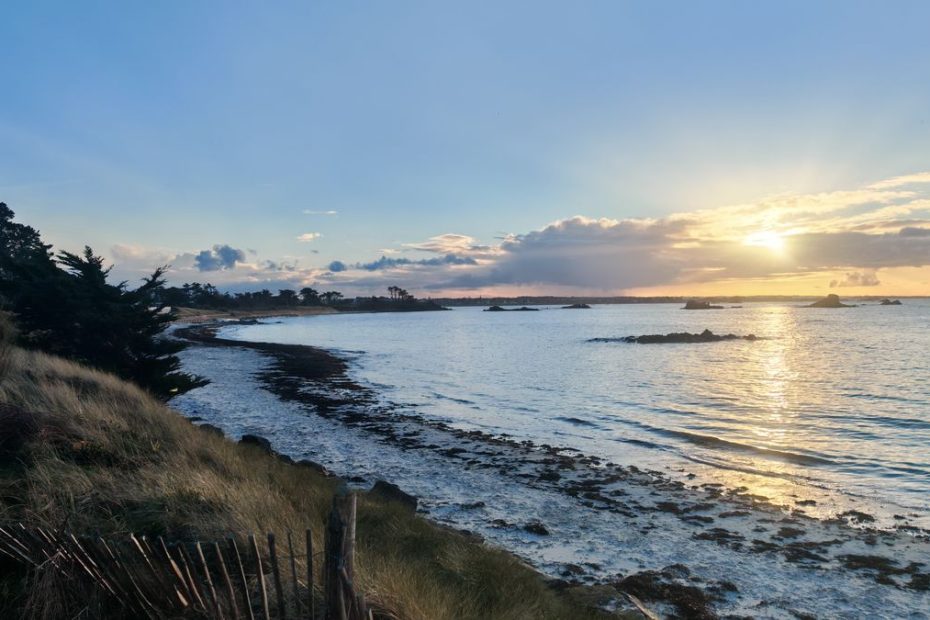 La plage de dune au soleil d'hiver