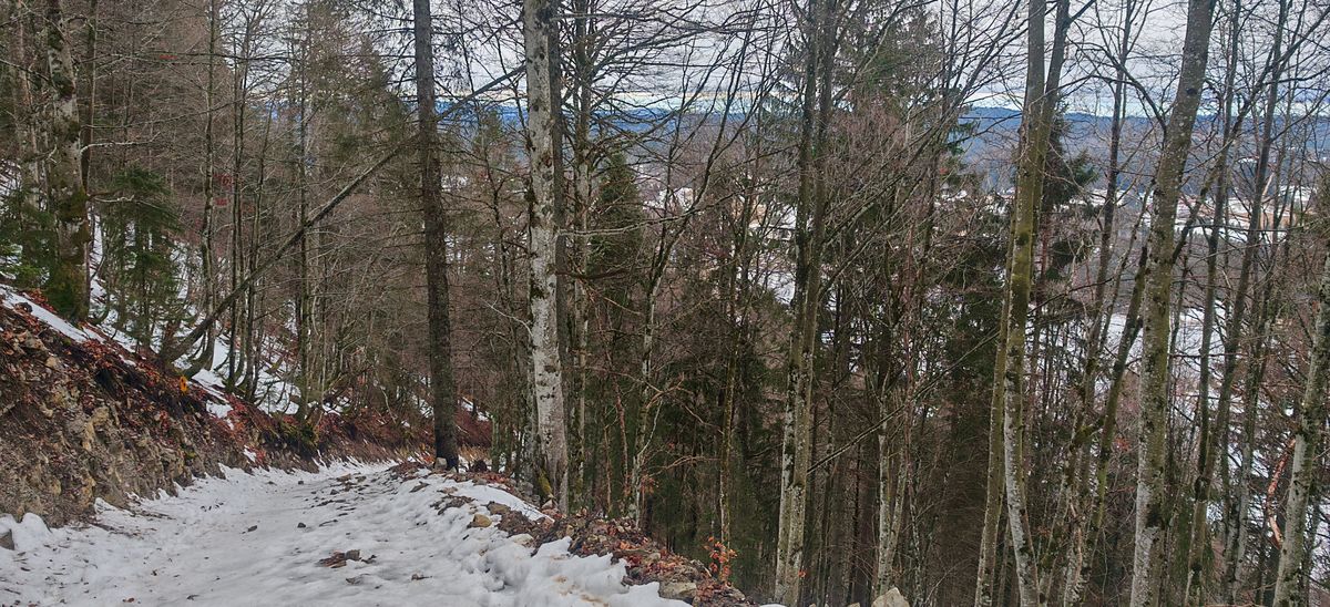 Ca ce vois pas sur la photo, mais quelle pente, et gelé en plus !!