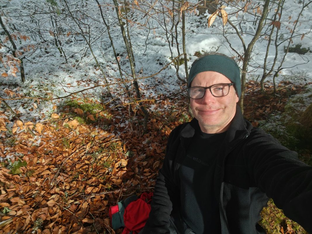 Pause sur un sol sans neige