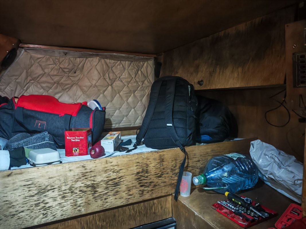 Le coin lit, prévu pour être mis en 2 places