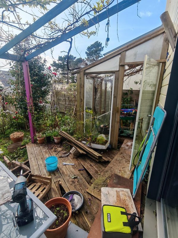 Démontage de la terrasse