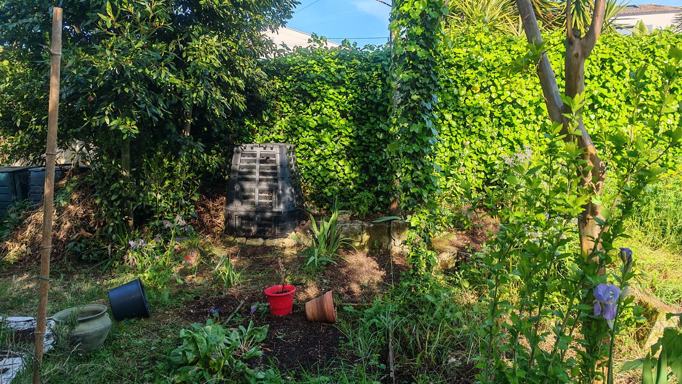 On termine de dégager les murets commencé par Anne